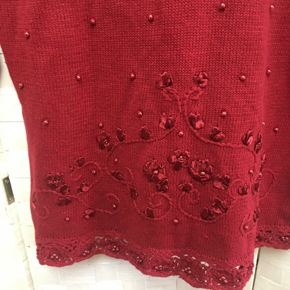 Vintage Colleen's Collectibles red sweater size medium - Picture 8 of 12
